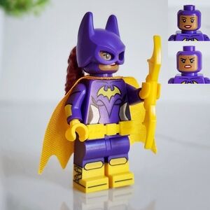 🦇💜 LEGO DC Batgirl Minifigure sh0305 Yellow Cape Dual-Sided Head Batman Movie